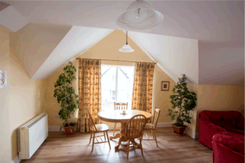 Dining area in Árasáin Bhalor Apartment, Main Street, Falcarragh, Co. Donegal, Ireland