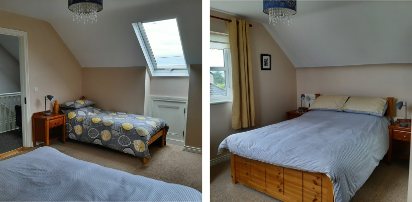 Main bedroom in Suaimhneas house, Árasáin Bhalor - 4 Star Self Catering Apartments & Houses, Falcarragh, County Donegal, Ireland Main bedroom in Suaimhneas house, Árasáin Bhalor - 4 Star Self Catering Apartments & Houses, Falcarragh, County Donegal, Ireland